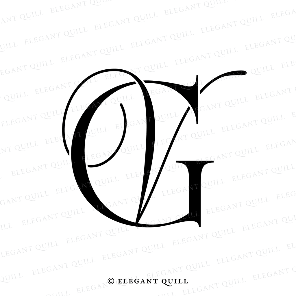 wedding initials logo VG