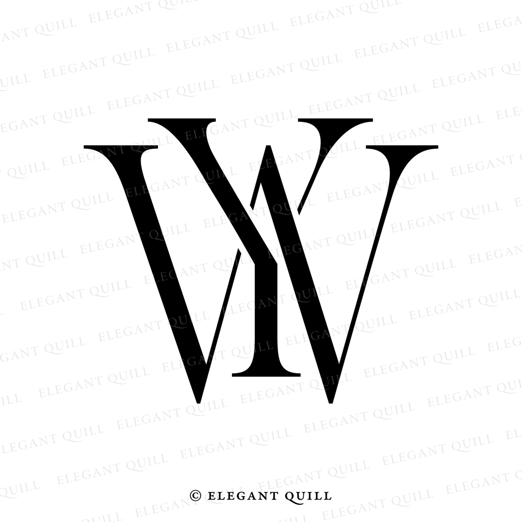 wedding initials logo, WY