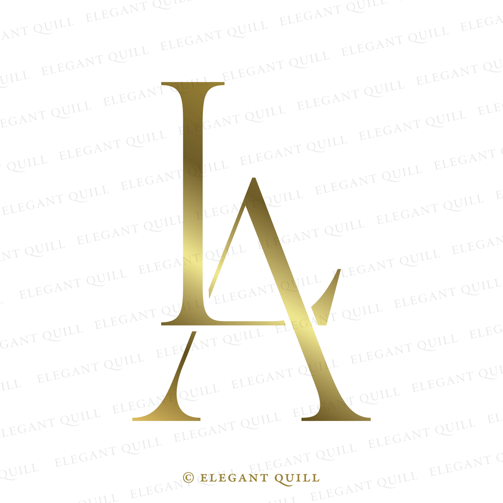 Ala Initals Wedding Initials Monogram, AL Logo – Elegant Quill