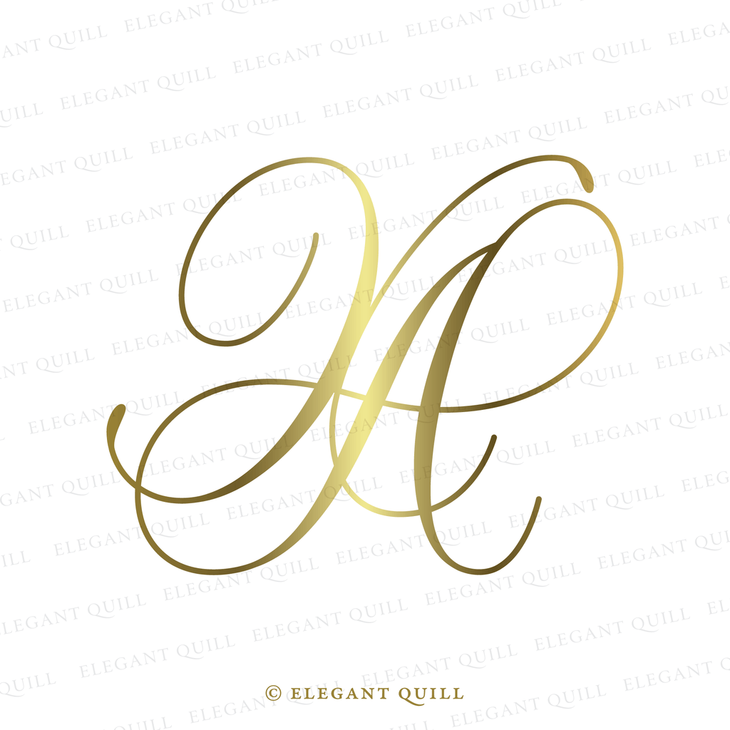 wedding initials monogram, AX