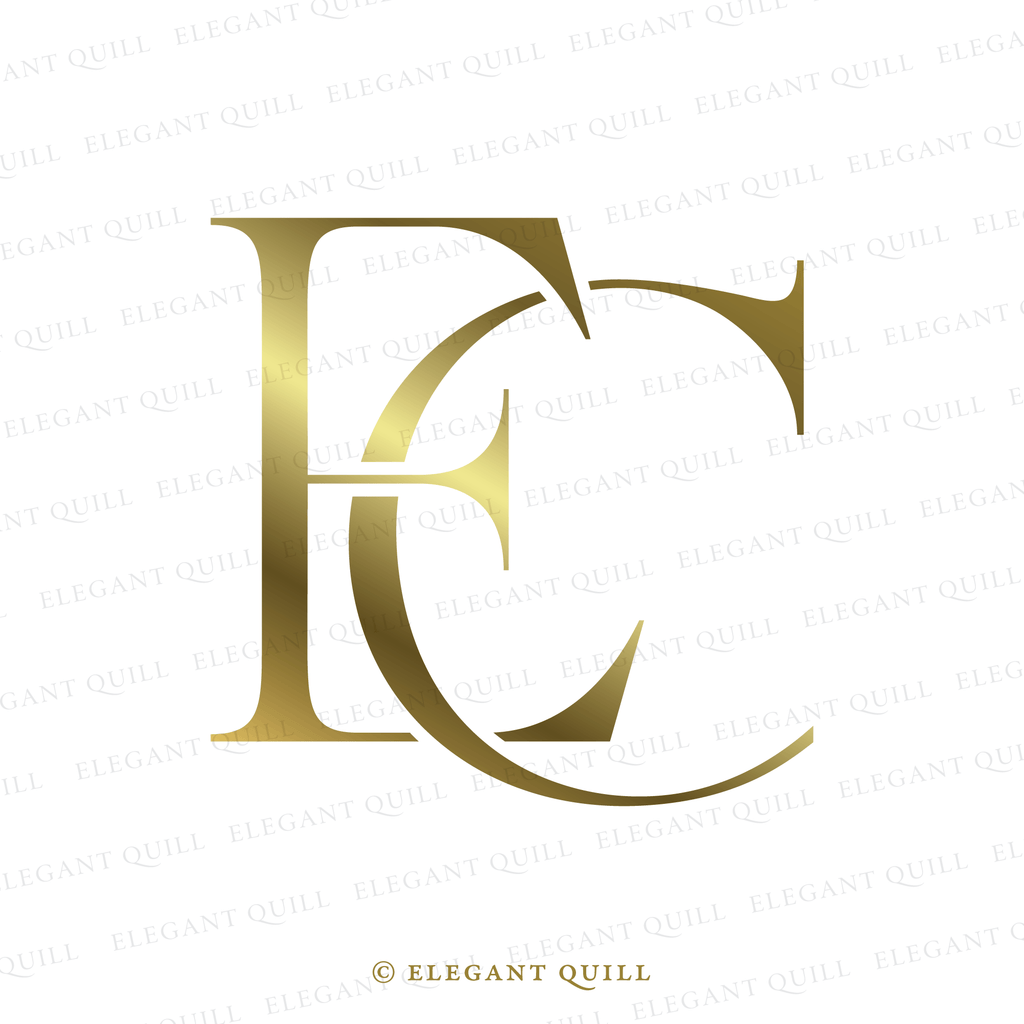 wedding initials monogram, CE