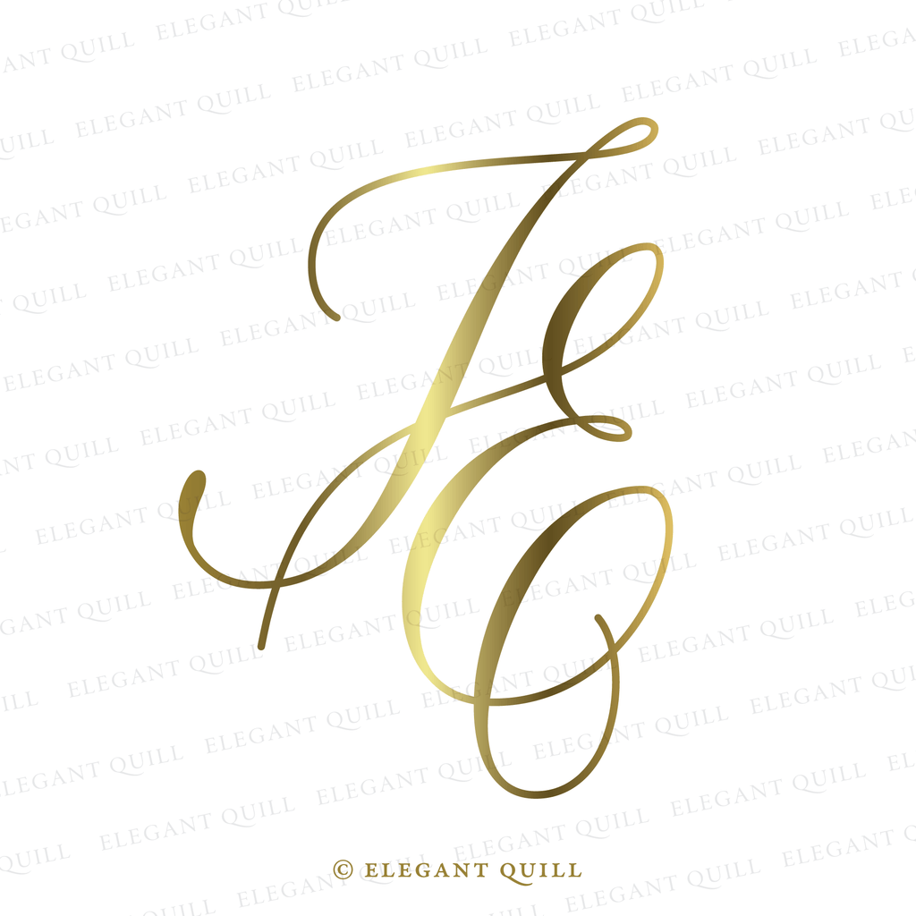 wedding initials monogram, EI