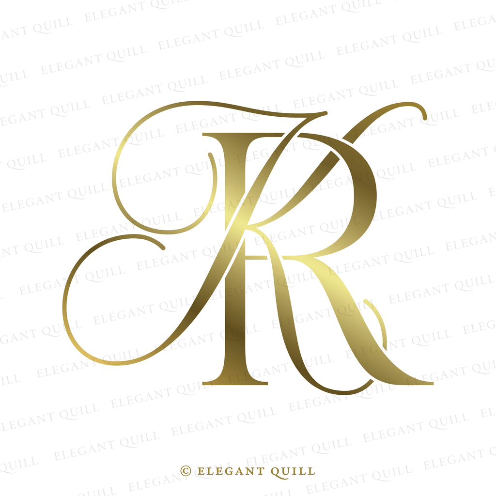 wedding initials monogram, KR
