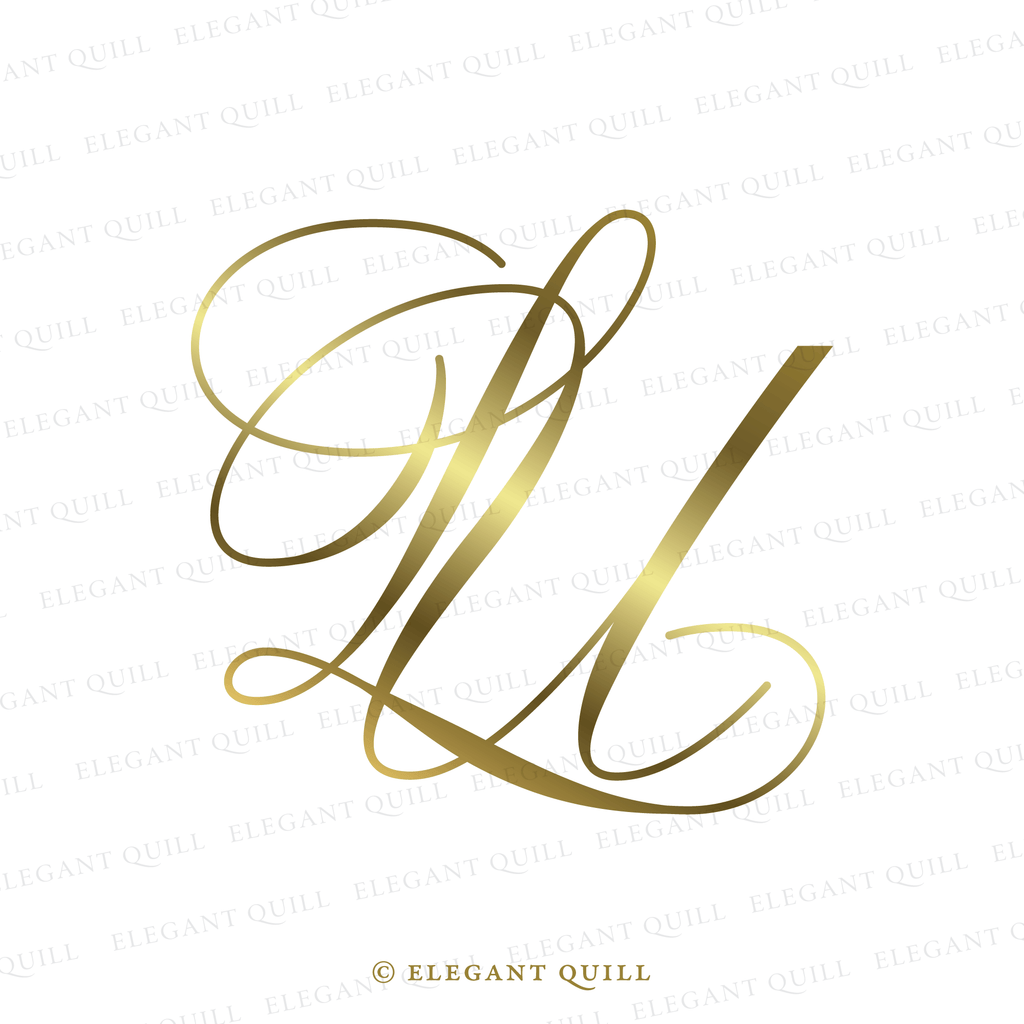 wedding initials monogram, LU
