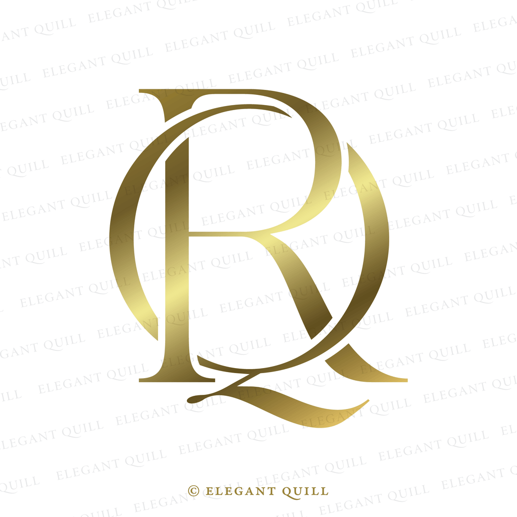 wedding initials monogram, QR logo