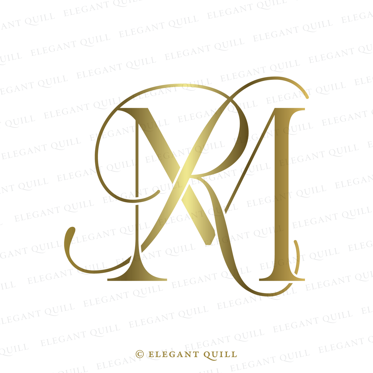 Rm Intials Wedding Initials Monogram, RM Logo – Elegant Quill