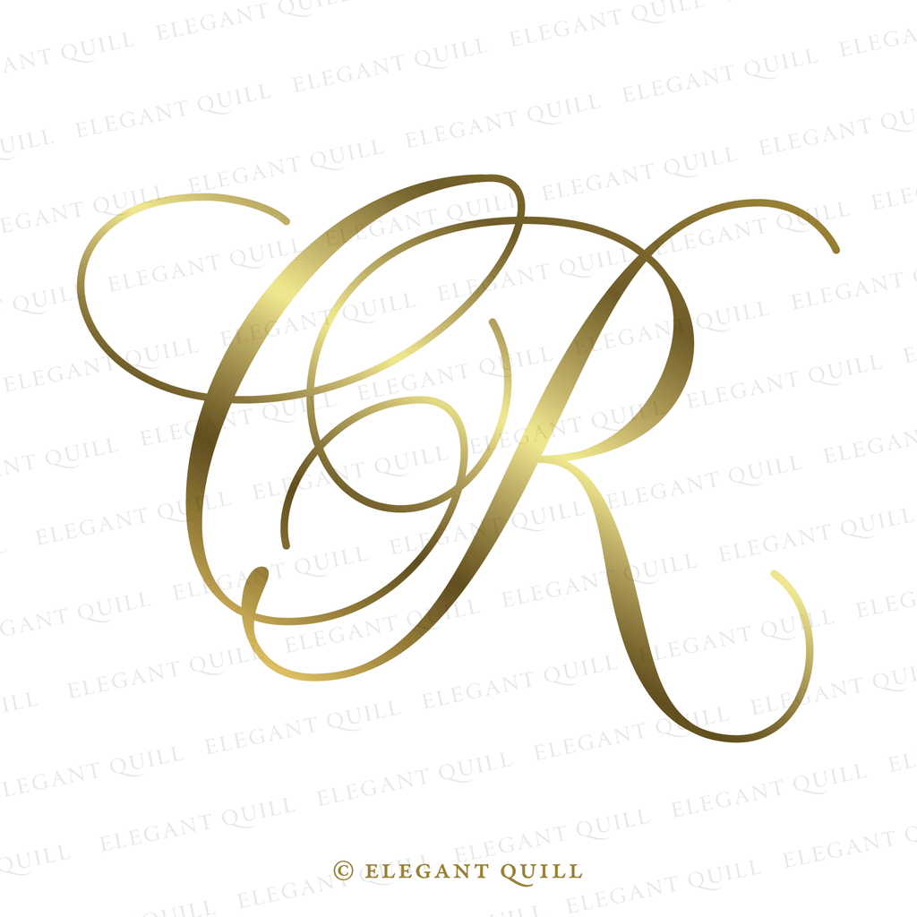 wedding logo, CR initials