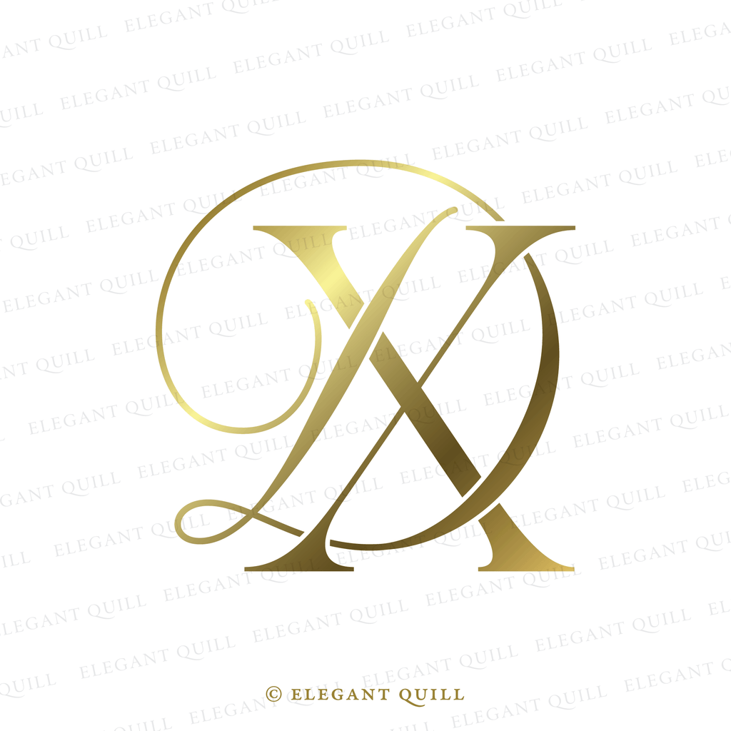 wedding logo, DX initials