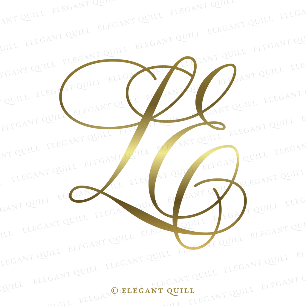wedding logo, EL initials