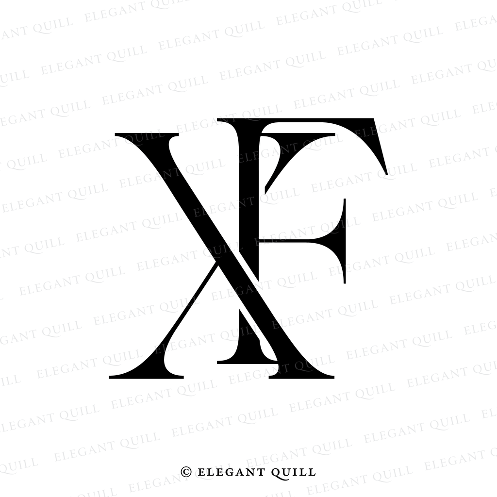 wedding logo, FX initials
