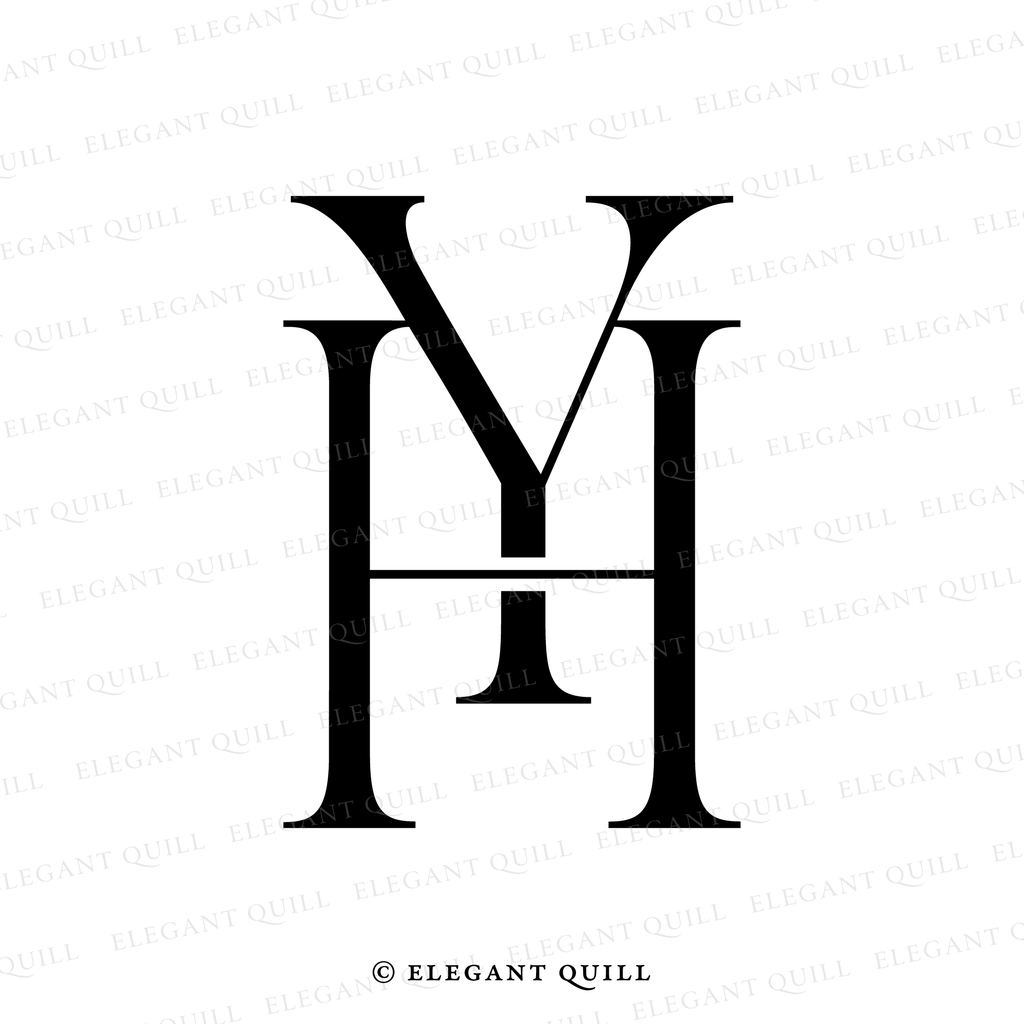 wedding logo, HY initials