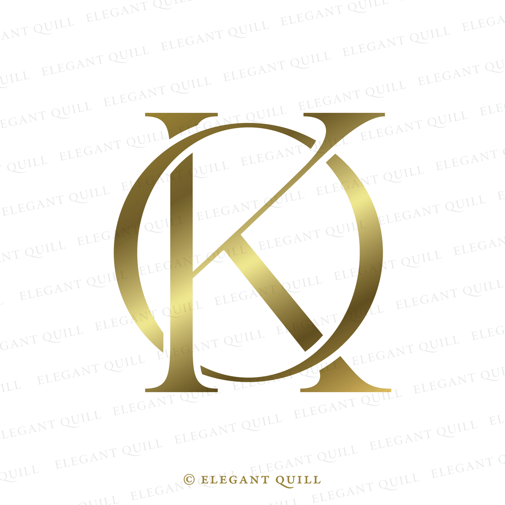 wedding logo, KO initials