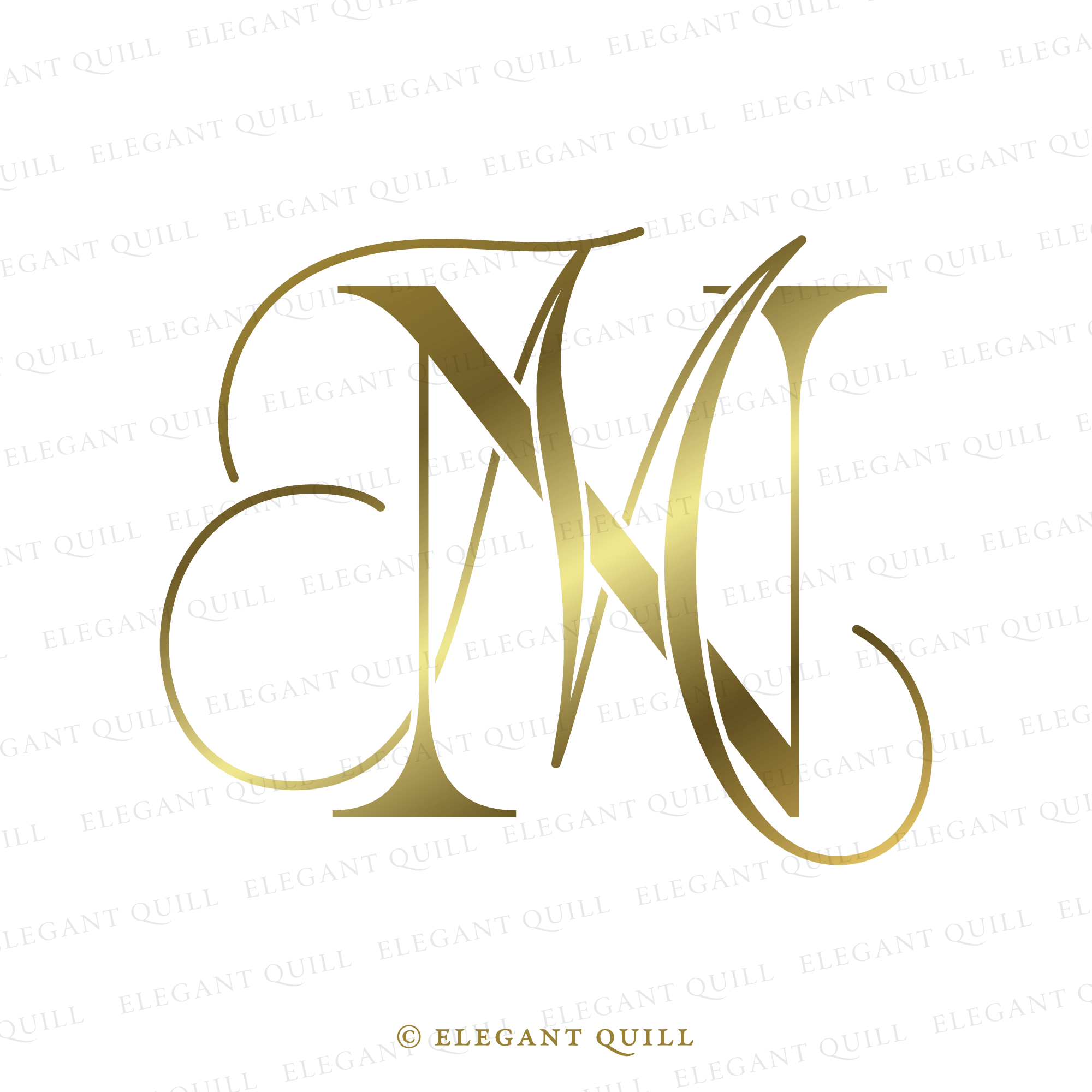 Wedding Logo Monogram, MN Initials