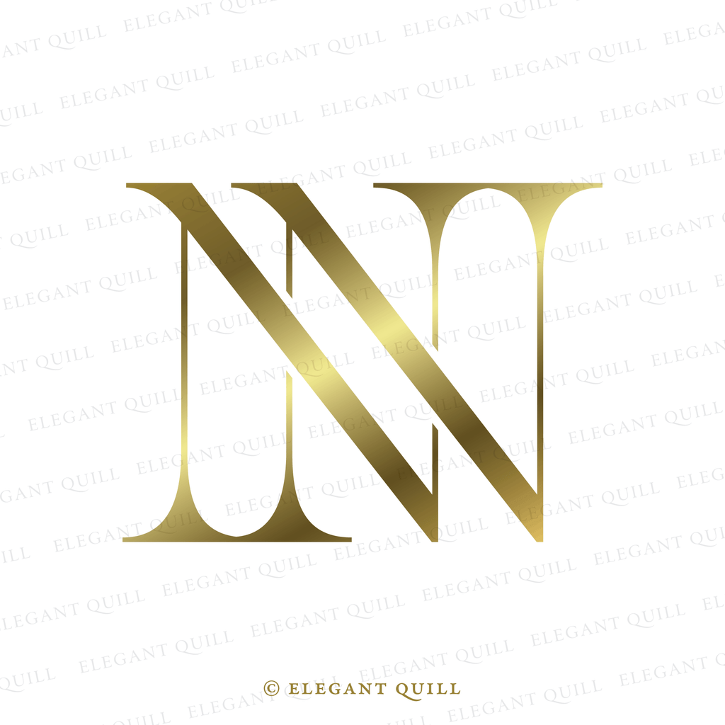 wedding logo, NN initials