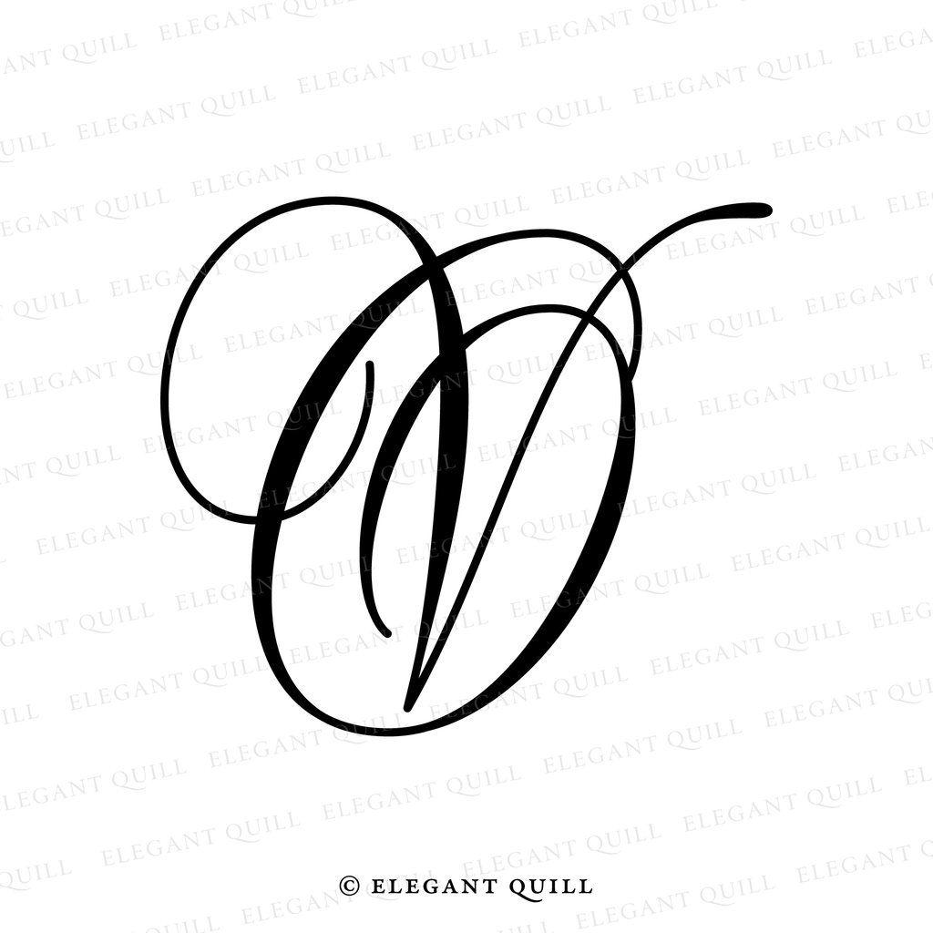 wedding logo, OV initials