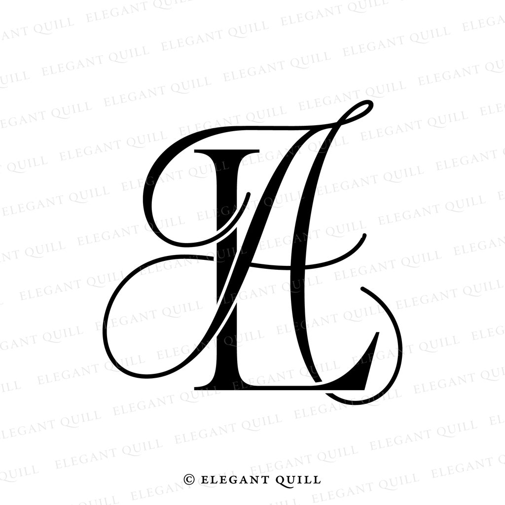 wedding logo design, AL initials