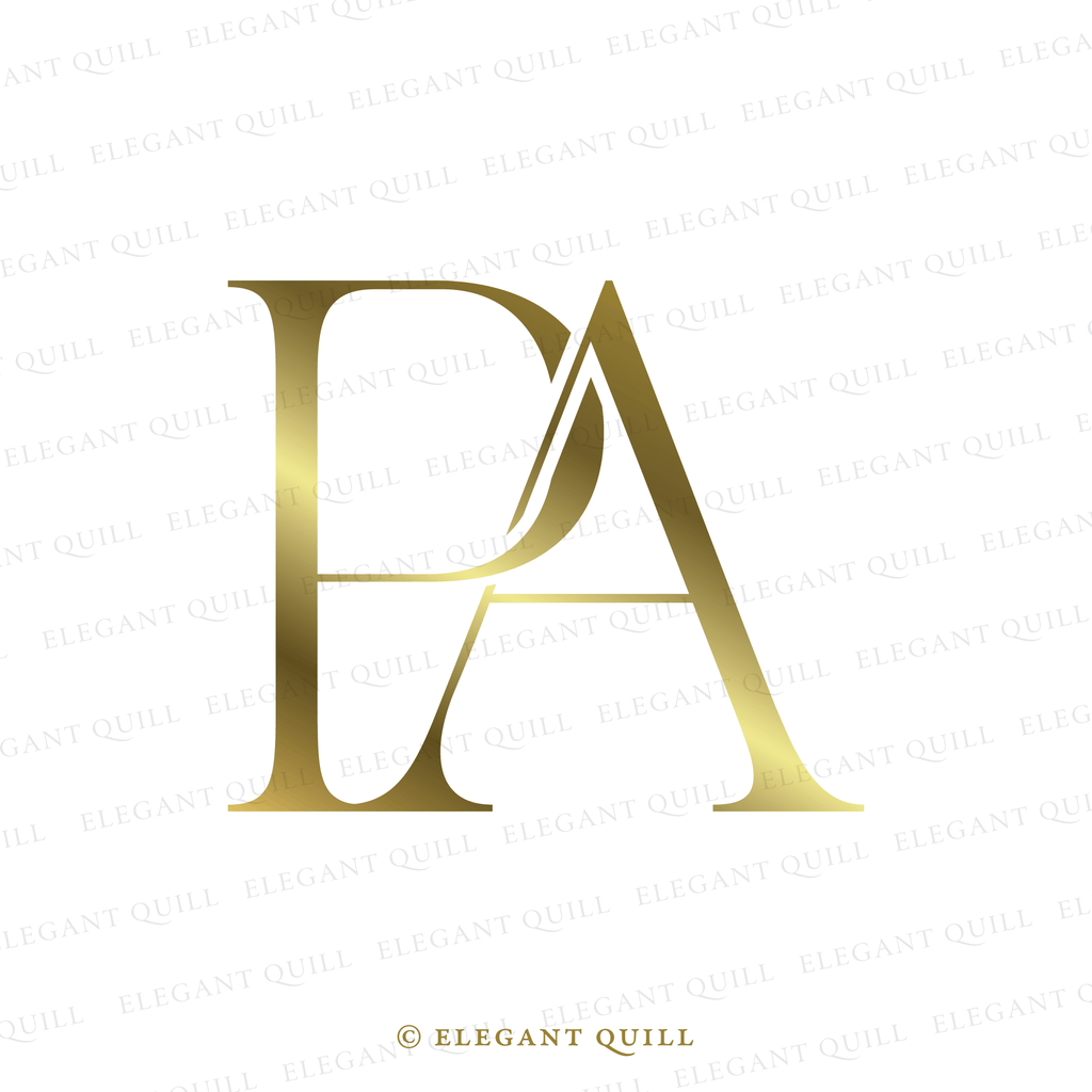 wedding logo design, AP initials