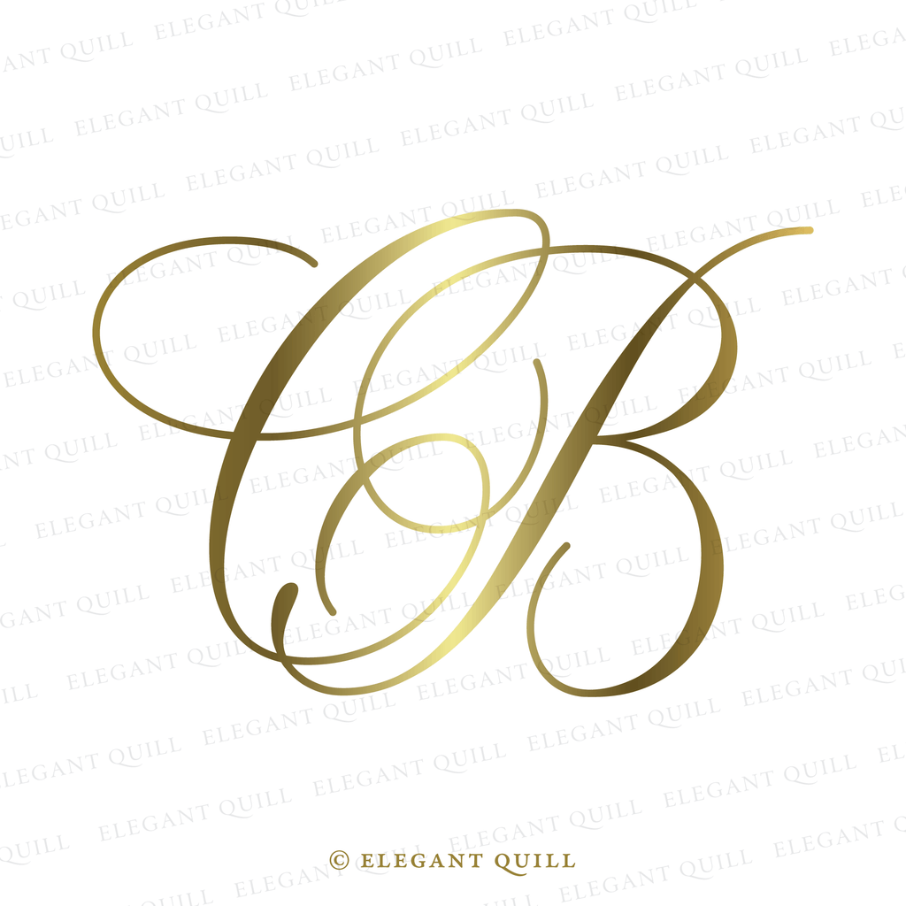 wedding logo design, BC initials