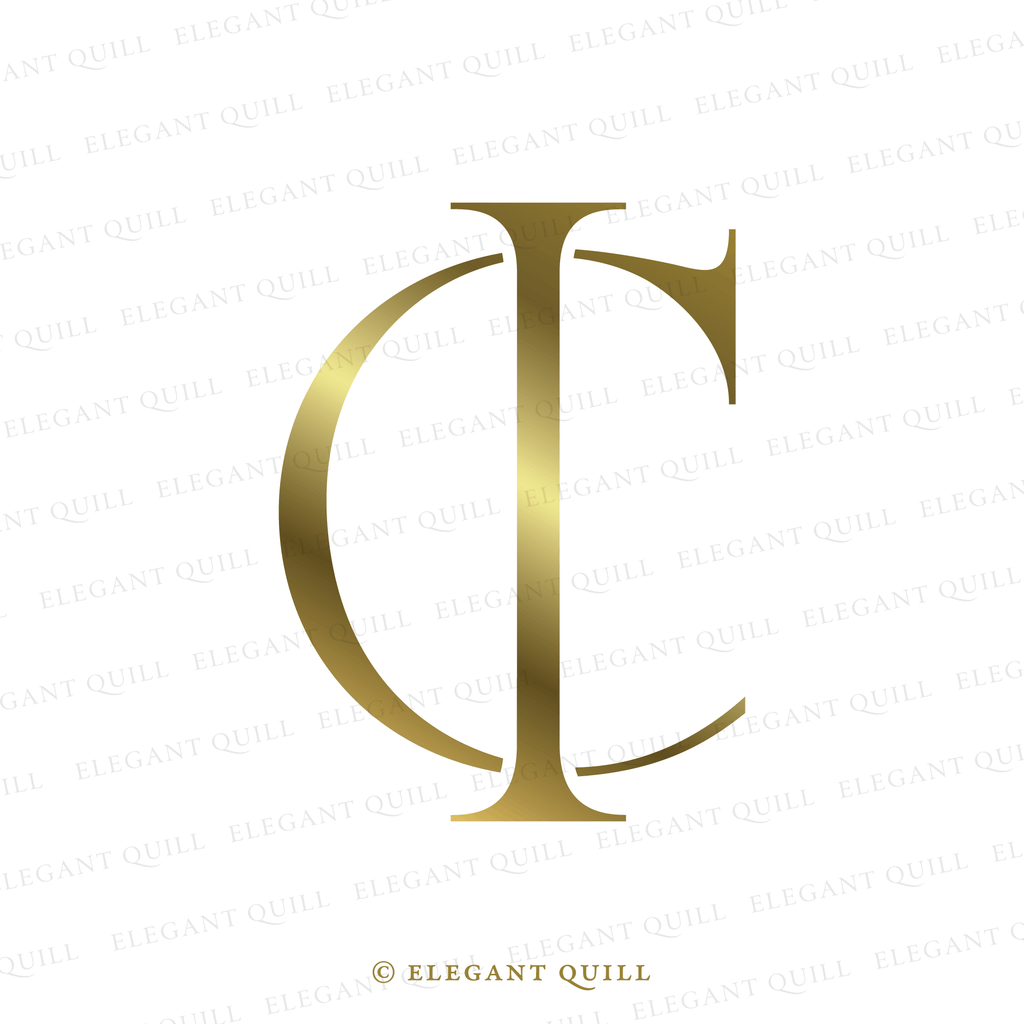 wedding logo design, CI initials