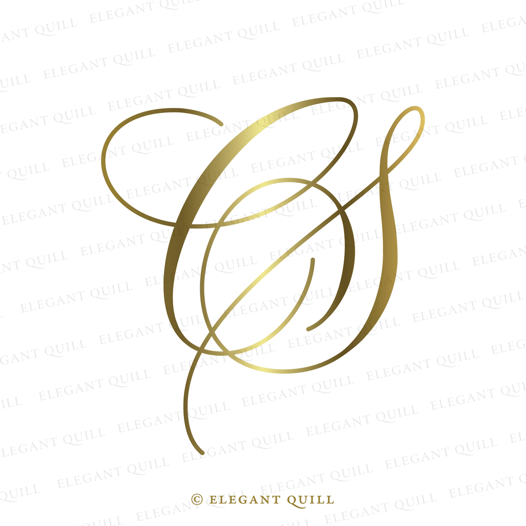 wedding logo design, CS initials