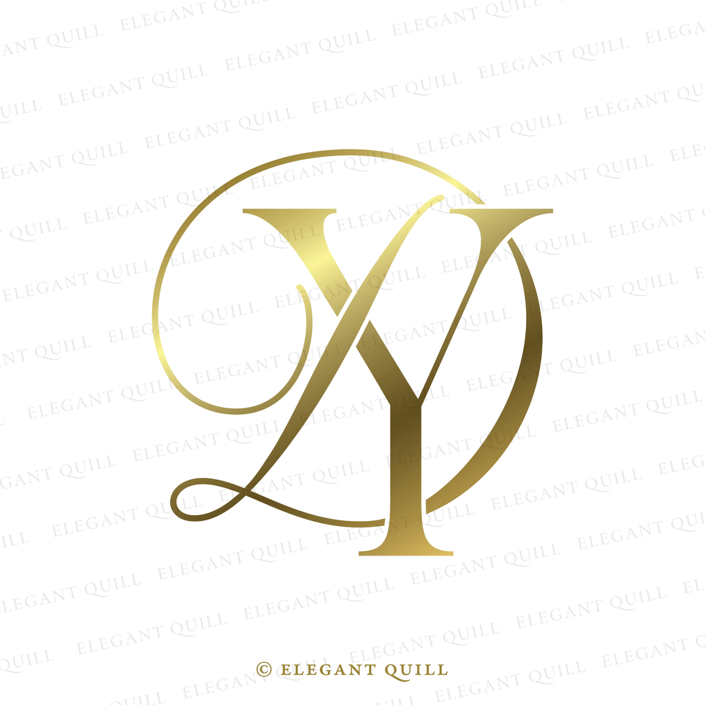 wedding logo design, DY initials
