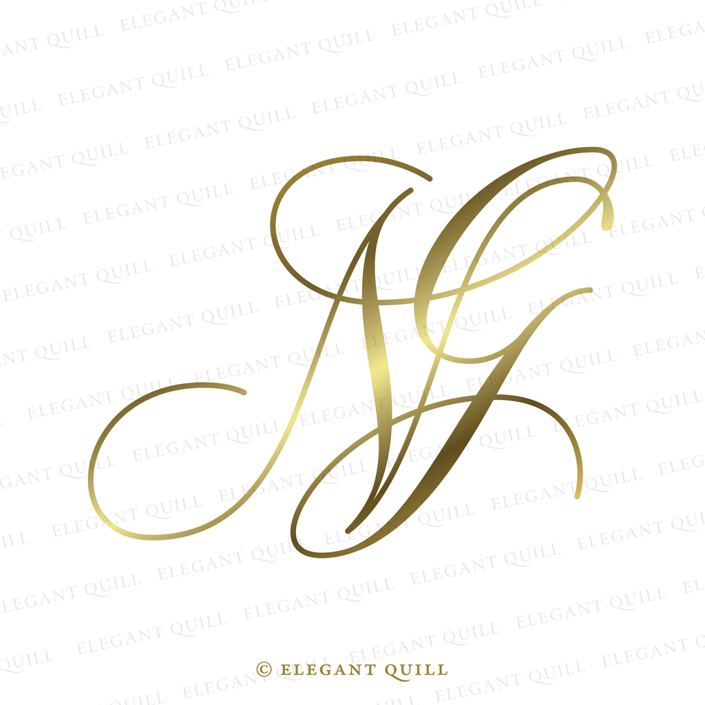 wedding logo design, GN initials