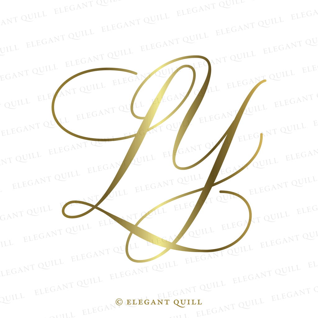 wedding logo design, LY initials