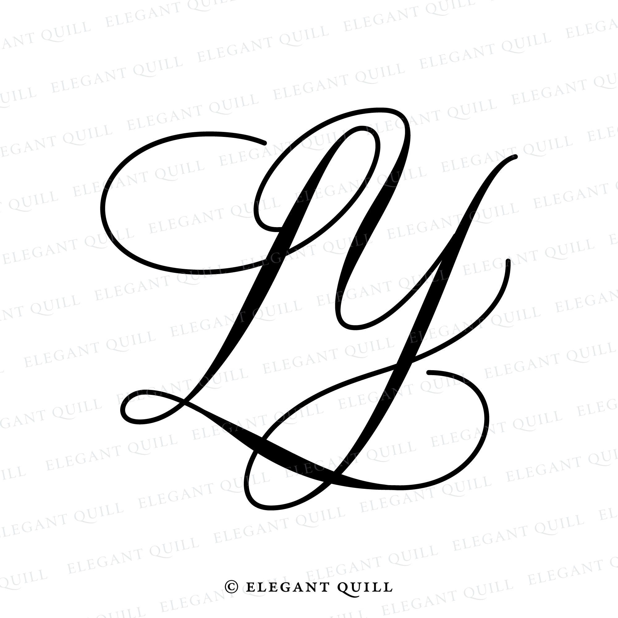 Initial Letter Logo LY Gold And White Color, With Stamp And Circle