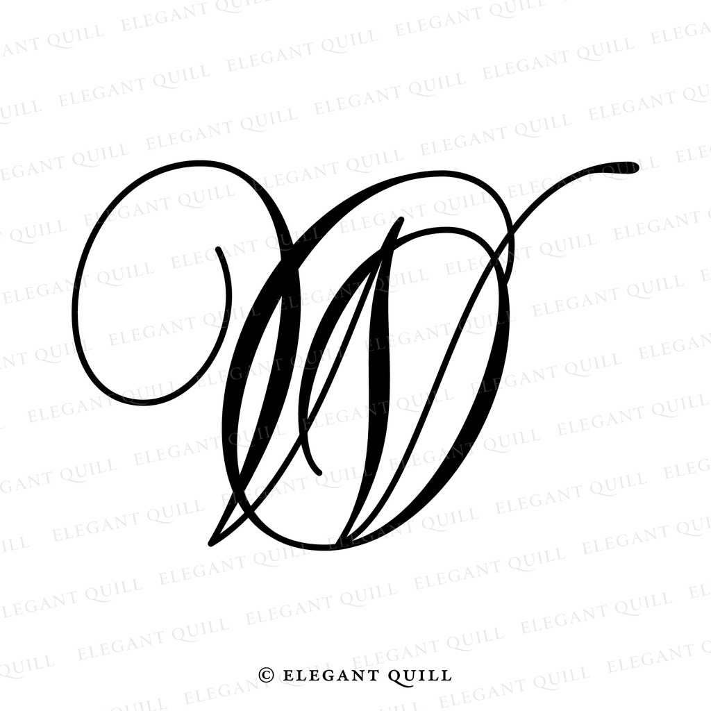 wedding logo design, OW initials