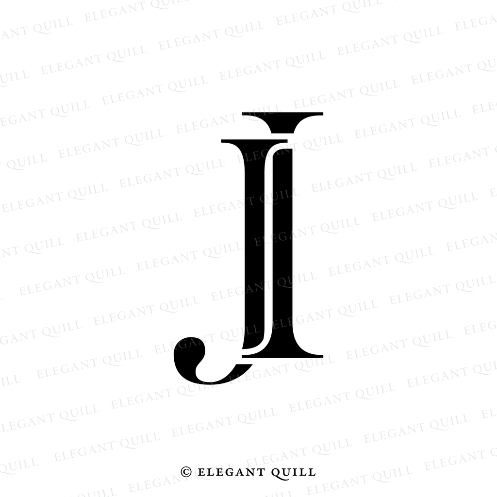 wedding logo monogram, IJ initials