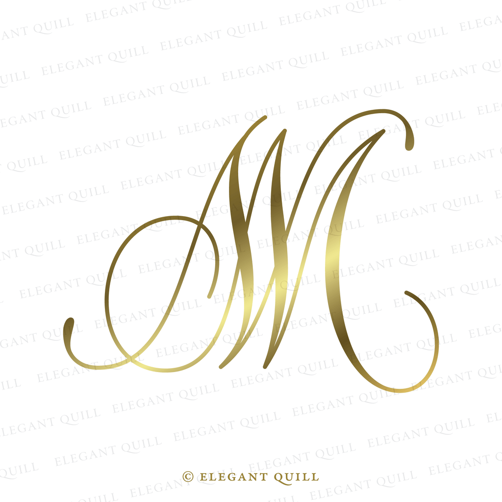 wedding logo monogram, MN initials