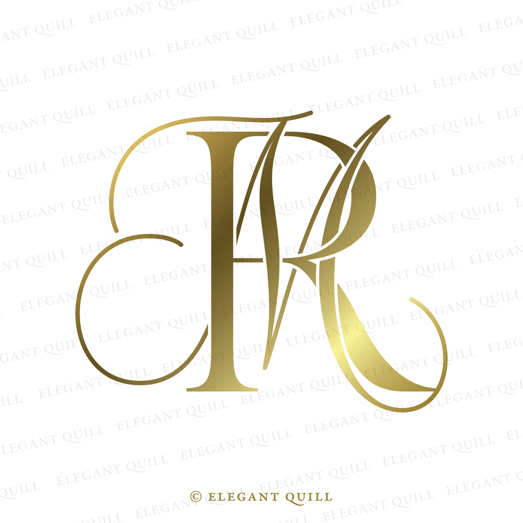wedding logo monogram, MR initials