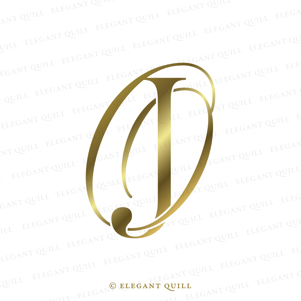 wedding logo monogram, OJ initials