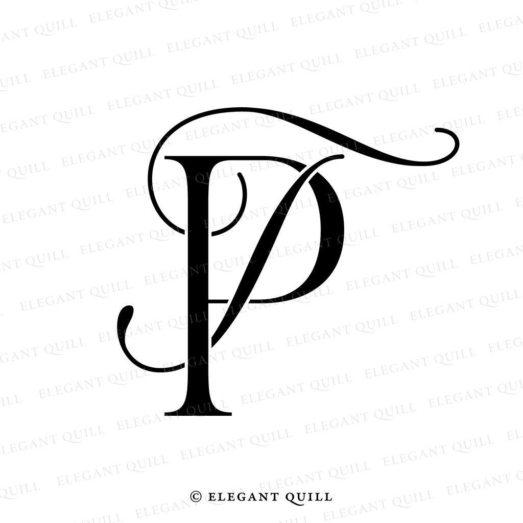 wedding logo monogram, TP initials