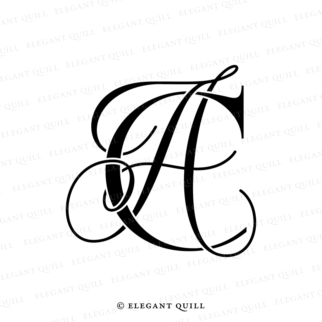 wedding monogram, AC initials