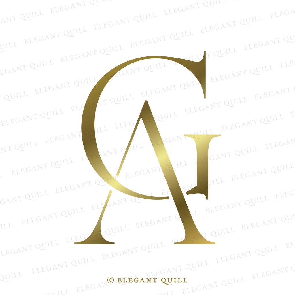 G Letter Monograms – Elegant Quill