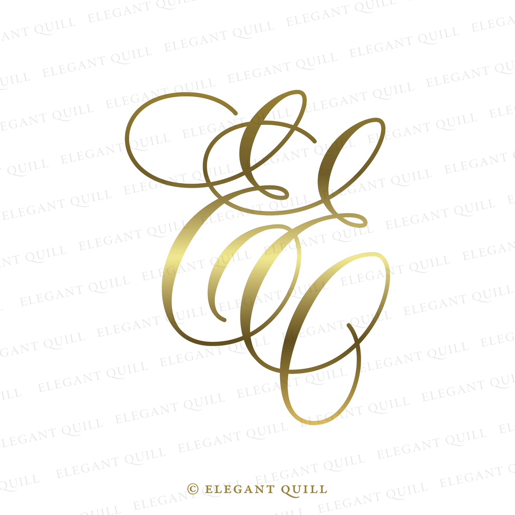 wedding monogram, EE initials