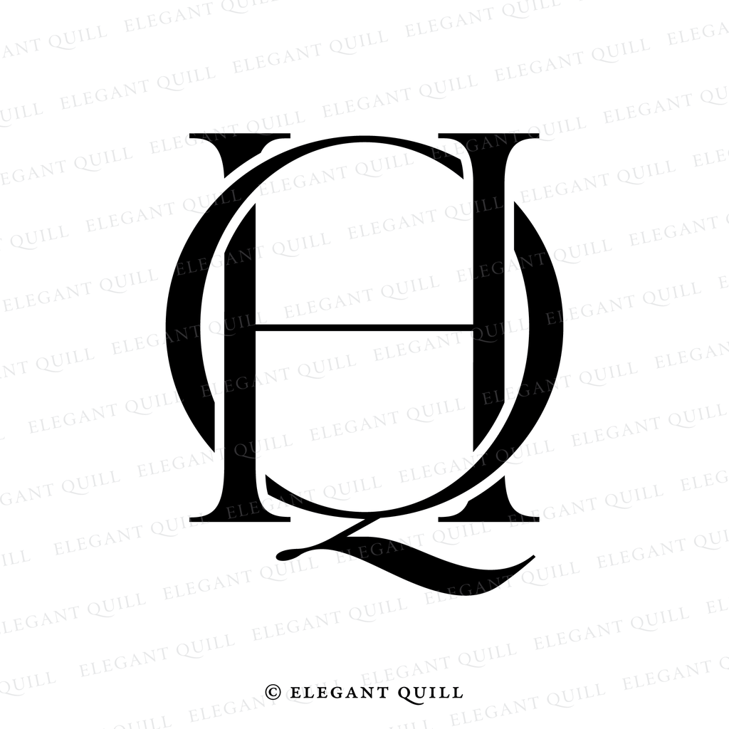 wedding monogram, HQ initials