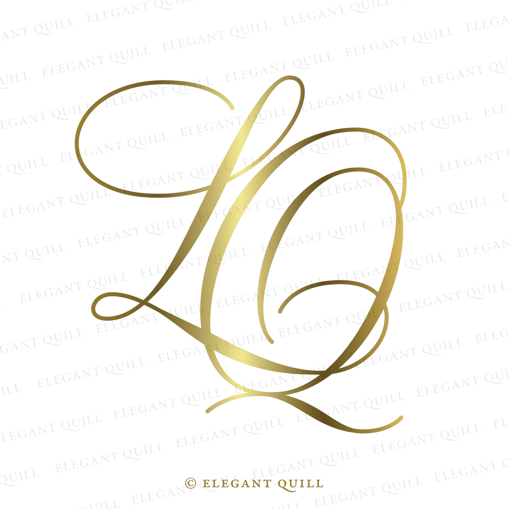wedding monogram, LQ initials