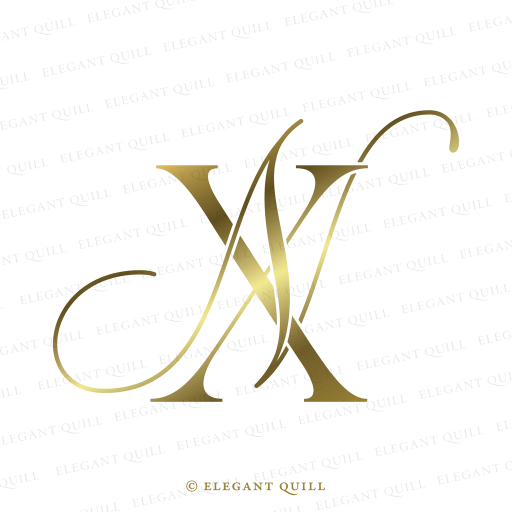 wedding monogram, NX initials