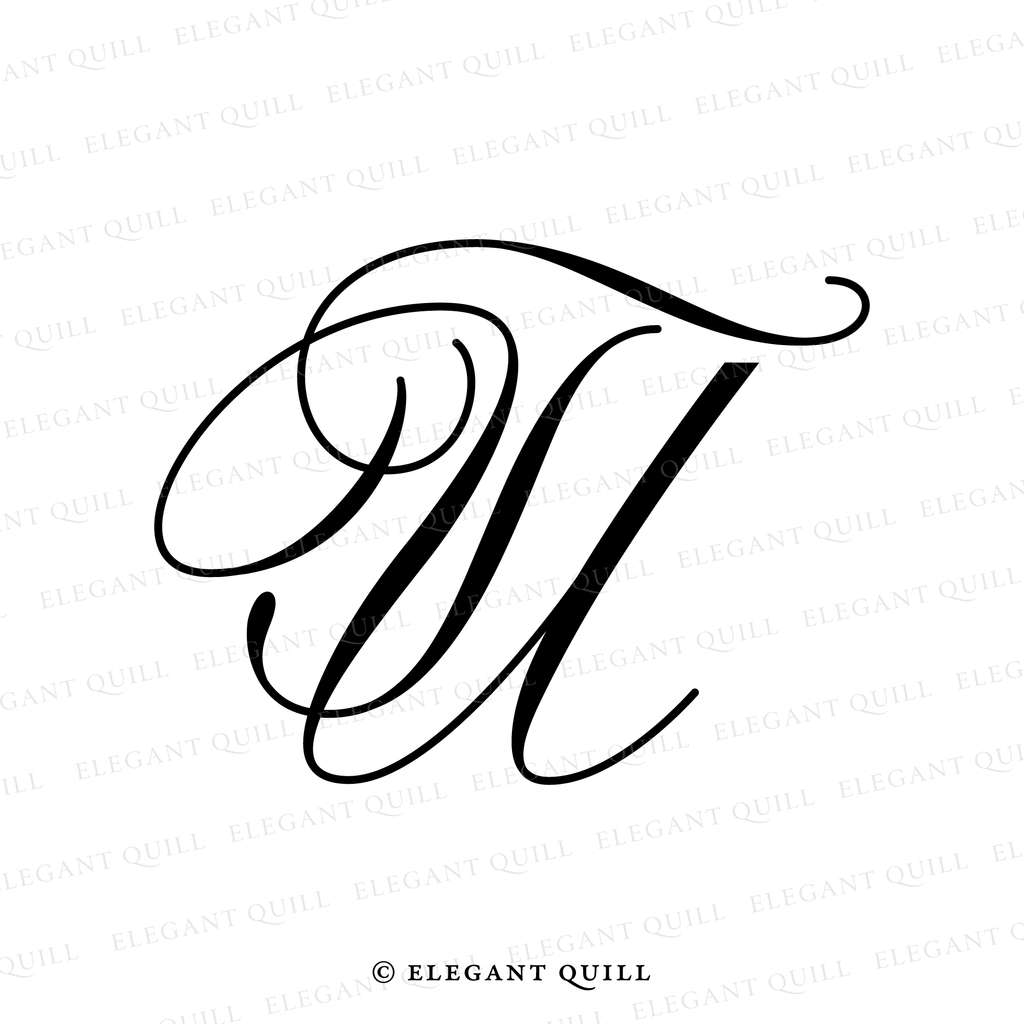 wedding monogram, TU initials