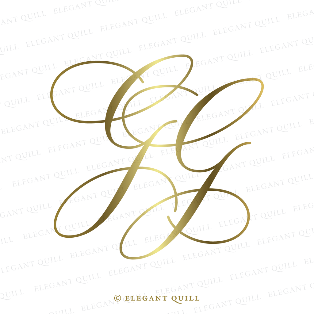 wedding monogram design, GG initials