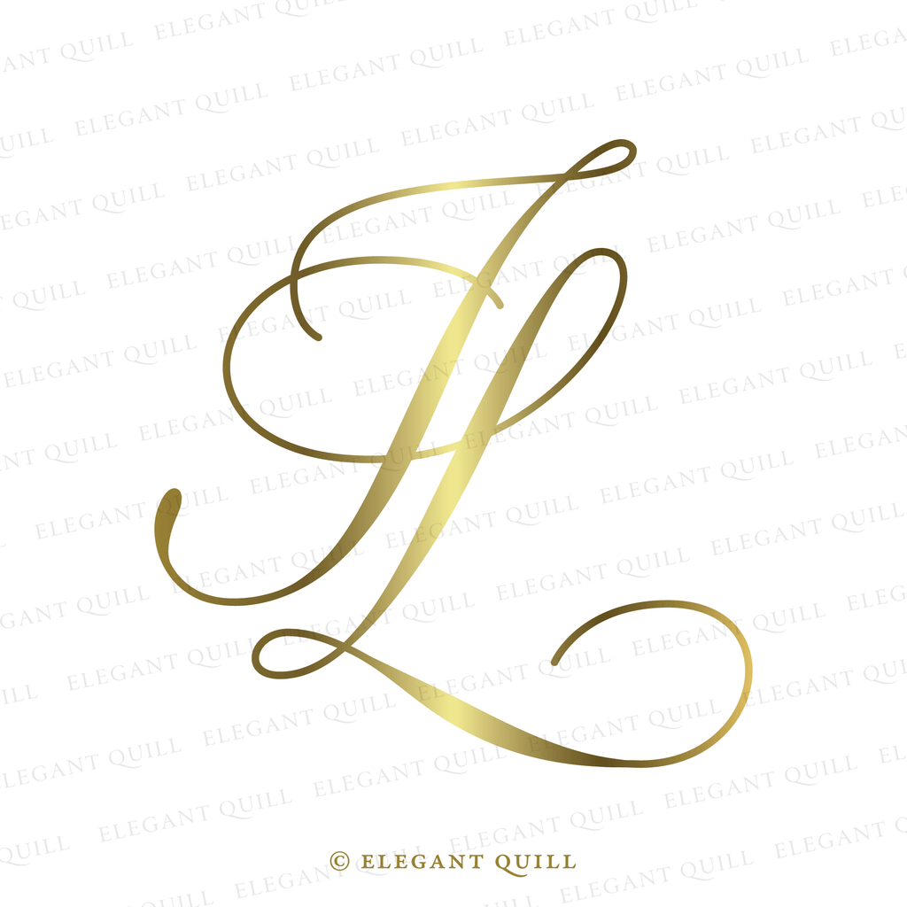 wedding monogram design, IL initials