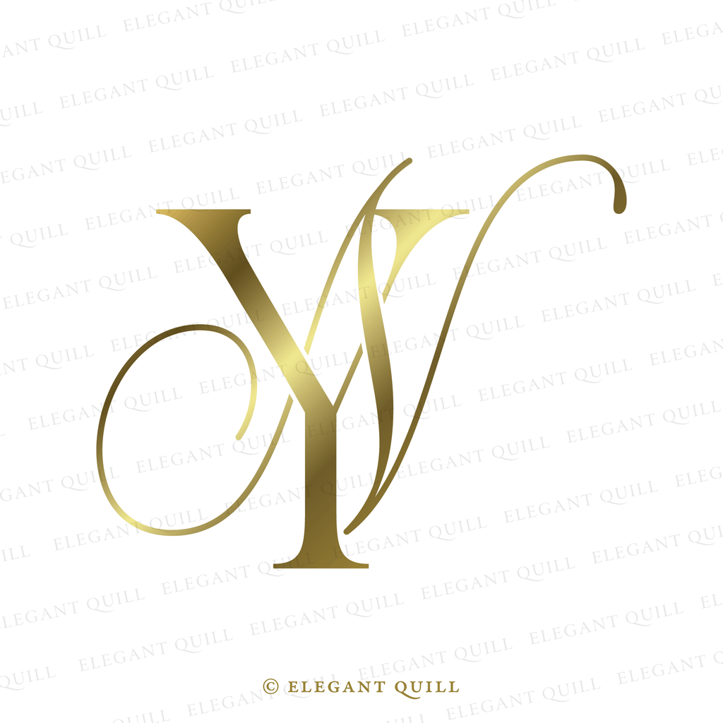wedding monogram design, NY initials