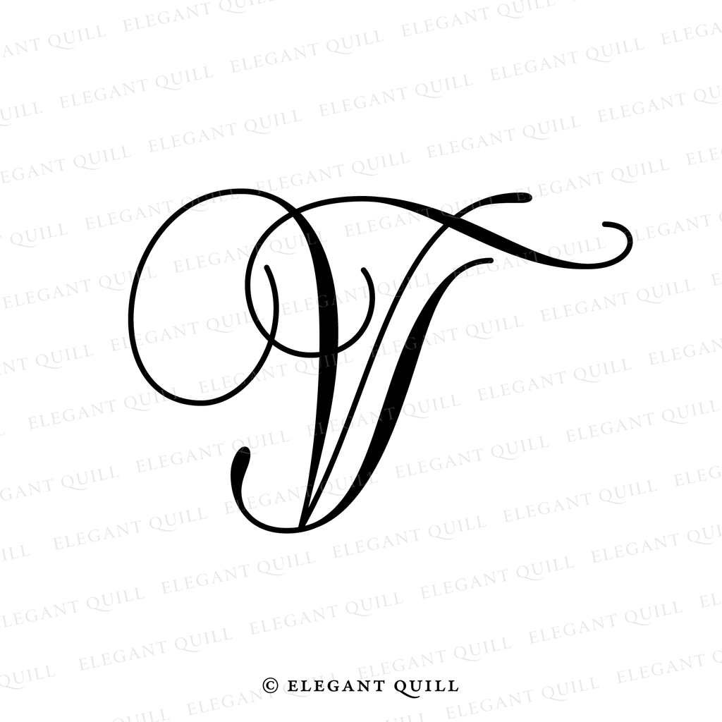 wedding monogram design, TV initials