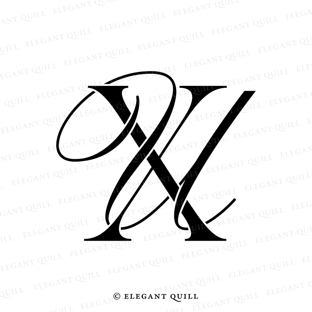 wedding monogram design, UX initials