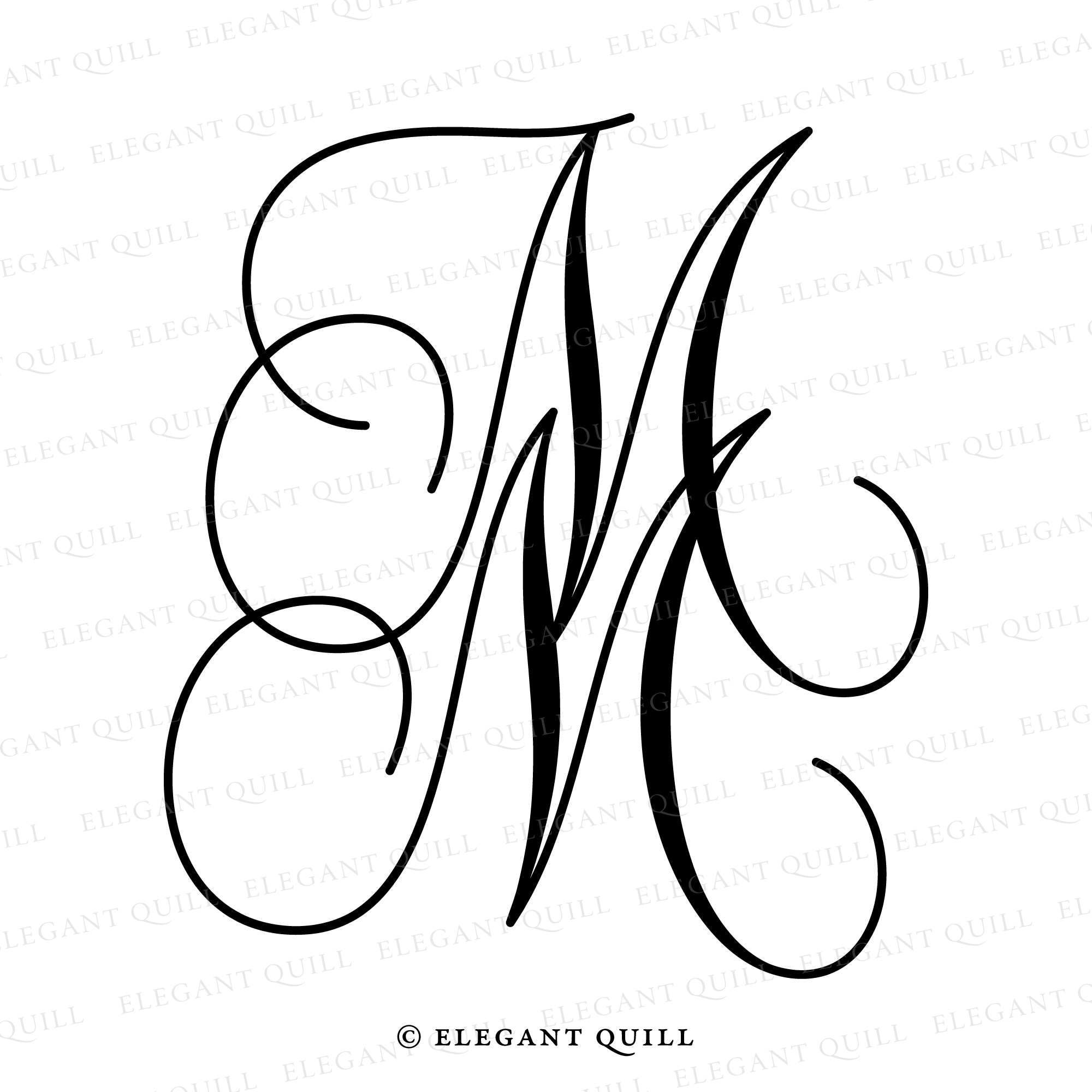 MM monogram logo design for another great tattoo artist