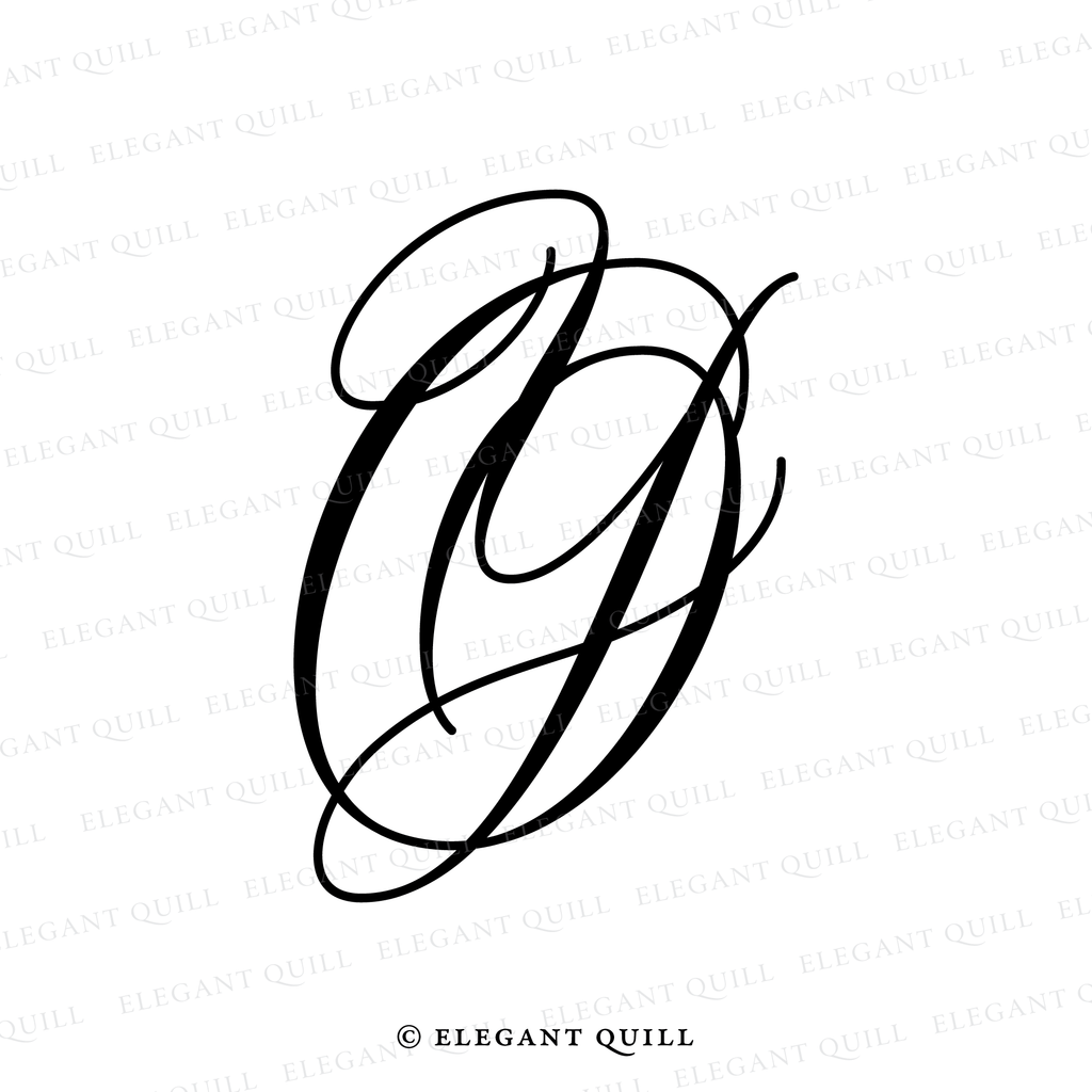 wedding monogram logo, OY initials