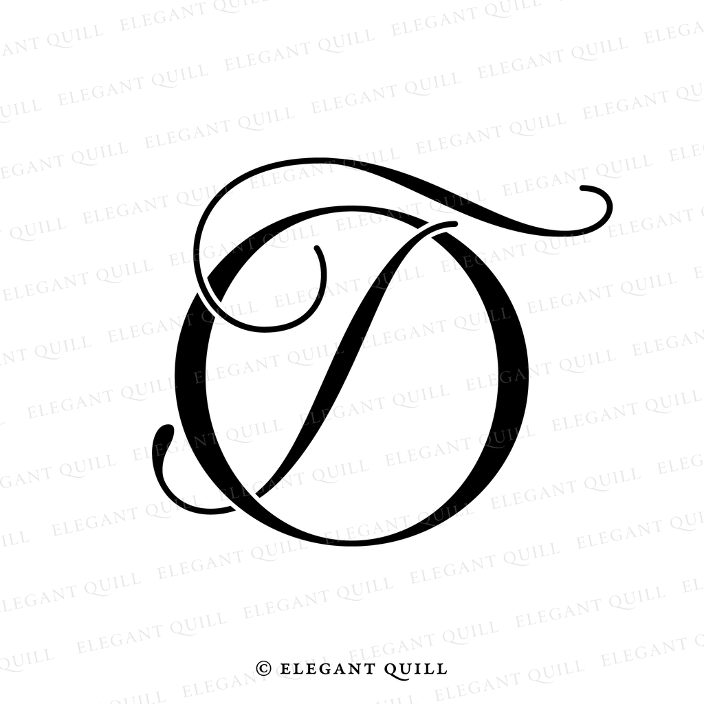 wedding monogram logo, TO initials
